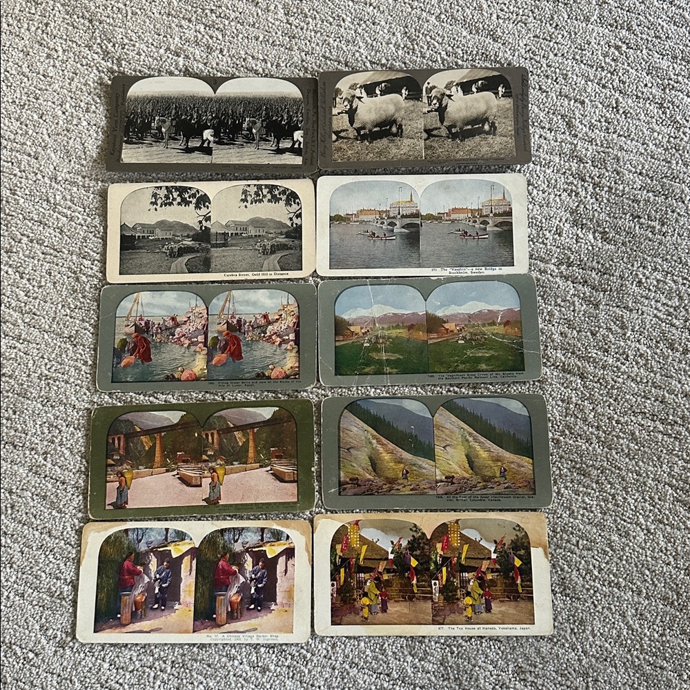 Antique stereograph cards